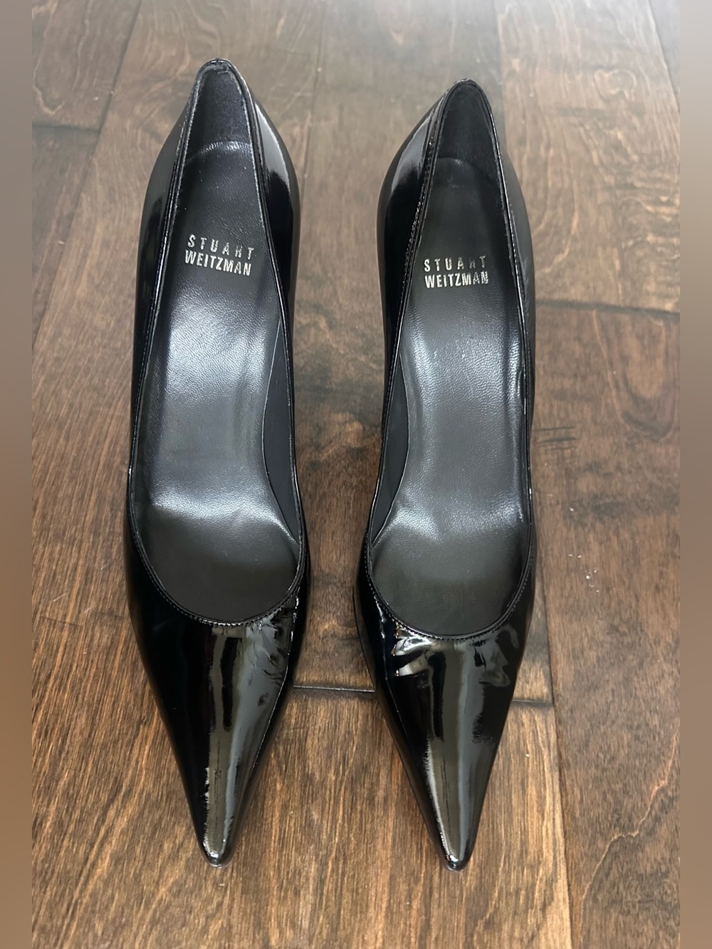Stuart Weitzman Stuart Power 100 Pump in Black Patent Leather Women’s Size 8.5